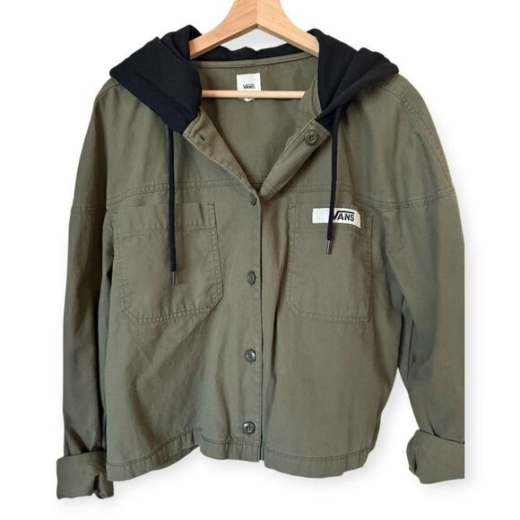 Vans Hooded Canvas Utility Jacket Bomber XL - Picture 3 of 11